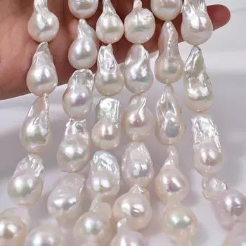 1 нить нерегулярного барочного жемчуга 15x20 мм для изготовления ювелирных изделий своими руками ожерелье браслет серьги аксессуар 15x20mm