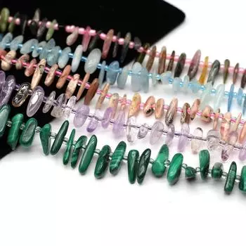 1 нить, нерегулярные бусины из натурального камня, богемский турмалин, аквамарин, аметист, малахит, драгоценные камни, бусины для изготовления украшений своими руками, рождественские поделки 37 см 1String/38cm