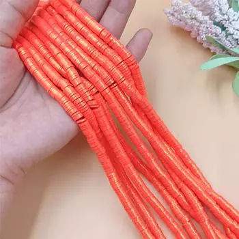 1 нить ожерелье 7 цветов браслеты 6 мм перламутровый порошок DIY для изготовления ювелирных изделий свободные бусины полимерная глина мода 350 шт разделительные бусины 1String/About350PCS 6mm светло-розовый