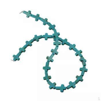 1 нить резная бирюза, синяя, 12x16x3,7 см