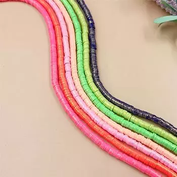 1 нитка, 350 шт., перламутровый порошок, мягкая керамика, 6 мм, бусины, 7 цветов, для изготовления ювелирных изделий, ожерелья, браслеты, перламутровые украшения, аксессуары 1String/About350PCS 6mm синий