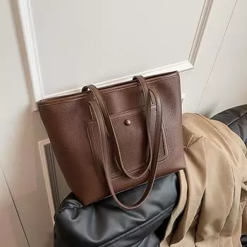 1 новая сумка из искусственной кожи, новая вместительная дорожная сумка через плечо, высококачественная женская сумка, модная нишевая повседневная женская сумка (30cm<Max Length<50cm)