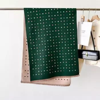 1 Новый Роскошный Зимний Кашемировый Шарф Женский Любовный Принт Дизайн Теплый Пашминовый Плед Шарфы Женская Шаль Накидка Подарок Шейный Платок 66x186cm