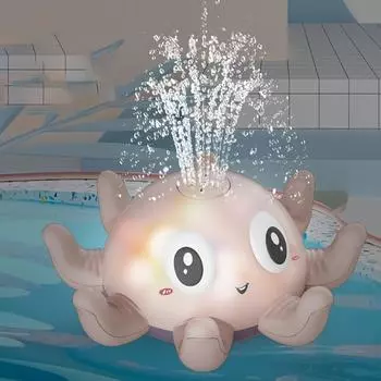 1 очаровательная игрушка для ванны «Осьминог» — яркий розовый/голубой, прочный пластик, без батареек, идеально подходит для детей, играющих в ванне или бассейне