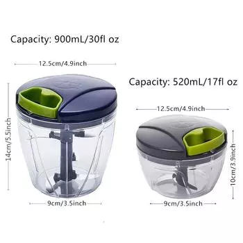 1 овощерезка, многофункциональная чеснокодавилка, измельчитель овощей и фруктов, ручная мясорубка, кухонный инструмент