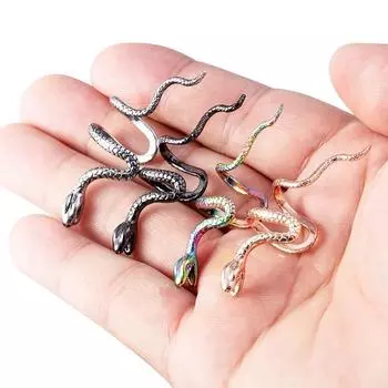 1 Pack Snake Pierced Earring Clip Non Pierced Punk Non Ear Clip Women Men Fake Pierced Jewelry Ornament чёрный