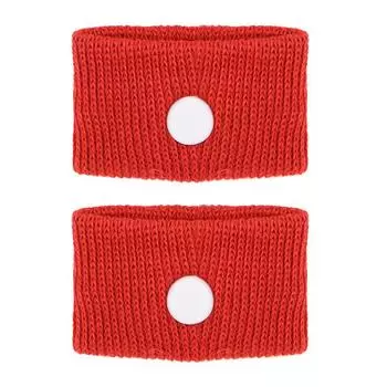 1 Pair Adult Children Wristbands Portable Wristbands for Travel Plane Bus Red красный