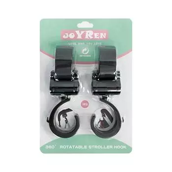 1 Pair Baby Stroller Hooks 360° Rotation Heavy Duty Multifunction Hook for Pouch Handbag Creative Pram Hook Anti Deform