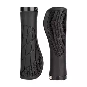 1 Pair Bicycle Grips Shockproof Bike Handlebar Cover Anti-Slip Lockable Grips Ergonomic Cycling Rubber Handle Grips чёрный