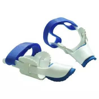 1 Pair Big Toe Valgus Straighteners Night Splint Corrector Pain Ease Blue+White