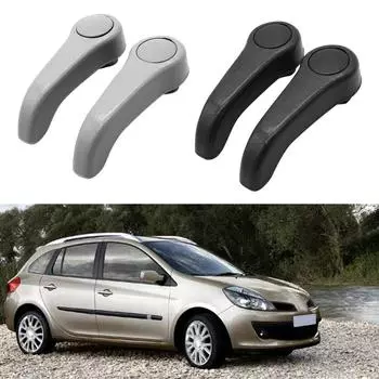 1 пара черных пластиковых ручек регулировки сиденья автомобиля, подходит для Renault Clio MK2 Twingo MK1 1998-2007 7701470827 7701205708 7701209658 чёрный