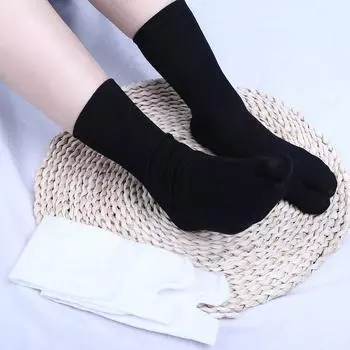 1 Pair Breathable Men Unisex Cotton Japanese Hosiery Flip Flop Split Toe Socks Two Fingers Socks белый