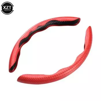 1 Pair Car steering wheel cover Carbon Fiber sports ultra-thin non-slip Card Cover Four Seasons Universal 38cm Handle Cover чёрный