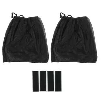 1 Pair Car Stretchy Window Shades Heat UV Protection Nylon Side Window Sun Shade Mesh