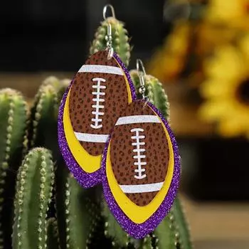 1 пара висячих сережек, легкая многослойная искусственная кожа, винтаж 2