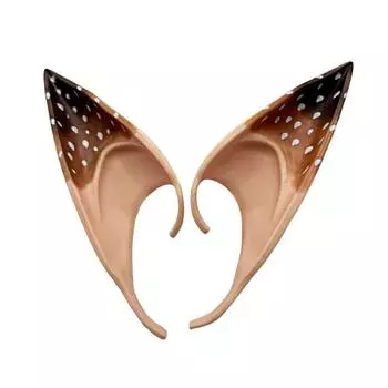 1 Pair Elf Ears Plastic Fairy Pixie Ears Soft Pointed Fake Ears Reindeer Cosplay Costume for Halloween Christmas Party Accessory