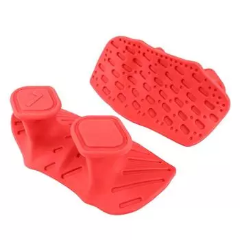 1 Pair Ergonomic Weight Lifting Grips Elastic Honeycomb-shaped Workout Gym Gloves Soft Anti-slip Silicone Palm Grips Pull-ups
