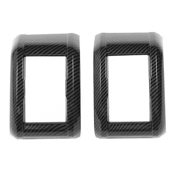 1 Pair Front AC Vent Outlet Frame Cover Carbon Fiber Style Dashboard Side Air Vent Outlet Cover Trim