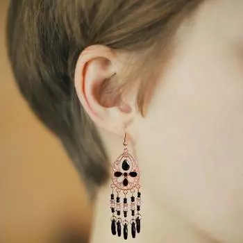 1 Pair Hook Earrings Tassels Bohemian Jewelry Long Vintage Dangle Earrings for Wedding разноцветный