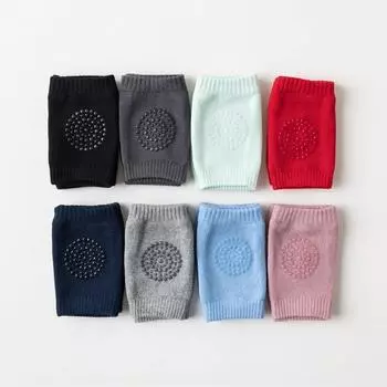 1 Pair Infant Knee Pads Plain Color Glue Point Anti-Slip Children Knee Movement Baby Crawling Elbow Pads Girl Boy Accessories