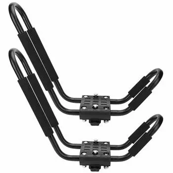 1 Pair Kayak Roof Canoe Carrier with Car Rail Storage Holder and Fitting Accessories for Rooftop Max Load 100kg Rack, Canoes, Boats, Surfboards, Skis,