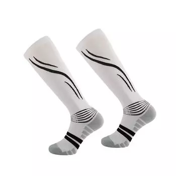1 Pair Knee High Fitness Long Leg Socks Comfortable Cycling Calf Socks Running S/M