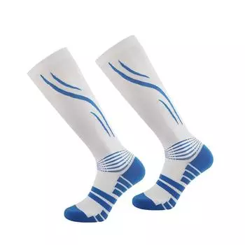 1 Pair Knee High Fitness Long Leg Socks Breathable Cycling Calf Socks Running S/M