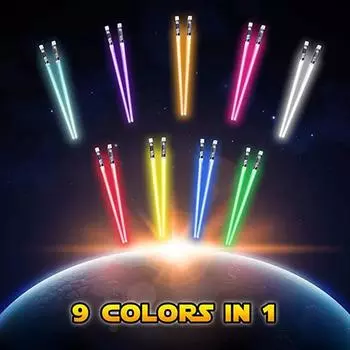 1 Pair LED Chopsticks Lightsaber Chopsticks Mini Chopsticks Reusable Chopsticks for Party Luminous Chinese Chopsticks