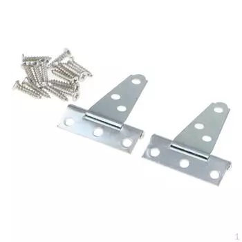 1 Pair Light Duty Shed Hinge Gate Strap Door Barn Gates Hinges Black Wrought Hardware Iron Silver 3inch