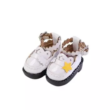 1 pair Lightweight DOD Yunduoxing Doll Shoes PU Leather Mini Doll Leather Boots Body Dolls