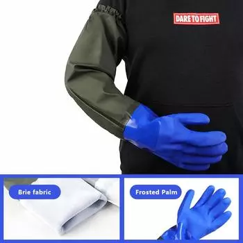 1 Pair Long Waterproof Drain Cleaning Gloves Chemical Resistant Gloves Pvc Reusable Heavy Duty Long Rubber Gloves