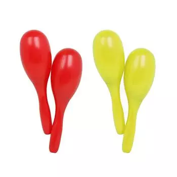 1 Pair Maracas Shakers Hand Percussion Musical Instruments Sand Hammer Kids Toy For Live Performance жёлтый