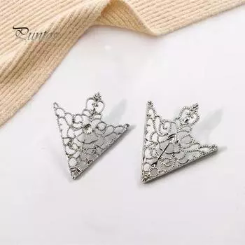 1 пара для мужчин и женщин, зажим для воротника рубашки в стиле ретро, полый узор, дворцовый стиль, воротник с пряжкой, брошь, зажим для шеи, аксессуары для наряда золотистый