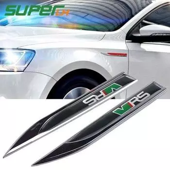 1 pair of 3D metal VRS badge stickers for car styling body side fenders suitable for Skoda Octavia A5 2 A7 Rapid Fabia Superbe Yeti Roomster