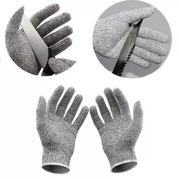 1 pair of anti-cutting gloves, cut and puncture proof, for kitchen, butchers