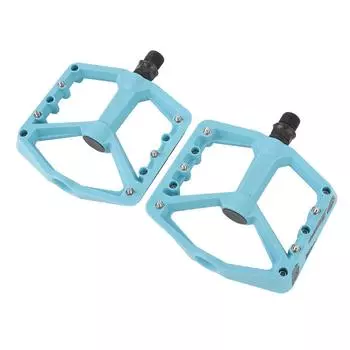 1 Pair of Cycle Pedals Replacement Nylon Fiber 2 Bearing Non Slip Mountain Cycling Accessories Lake