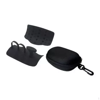 1 Pair of Gym Grips for Weightlifting with Silicone Grip Pads Exercise чёрный