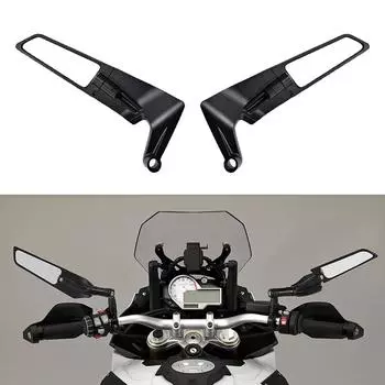 1 Pair Of Motorcycle Modification Parts Universal Fixed Wing Rearview Mirrors Suitable For Kawasaki Yamaha Honda Ducati чёрный