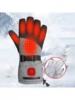 1 pair of warm and waterproof gloves for winter cycling, outdoor sports, electric heating, and skiing