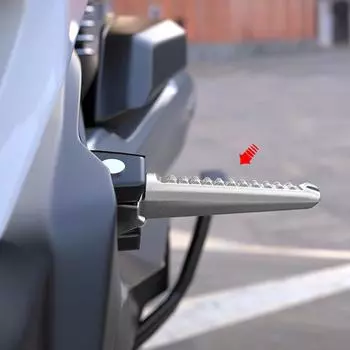 1 Pair Rear Footrest Anti-Slip Rear Foot Rider Rests Motorcycle Rear Footrests for Honda Phantom 150 CB190R for Yamaha серебряный