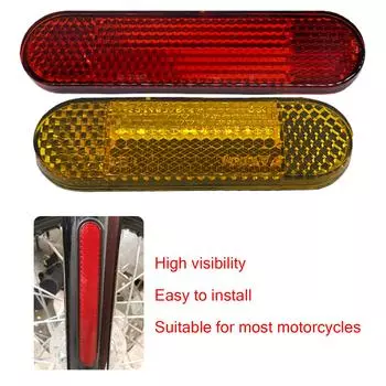 1 пара красных отражателей, пластиковые отражатели для грузовиков, мотоциклов, квадроциклов, мотоциклов, отражатели для вилок, мотоциклов красный