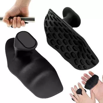 1 Pair Silicone Grip Strengthener With Positioning Suction Cup Anti-Slip Finger Exercise Device Weight Training Auxiliary Tool OPP серый