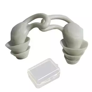 1 Pair Silicone Noise Reduction Earplugs Washable Waterproof Soft Reusable Hearing Protection Concerts Work Study Sleeping Silent Earplugs