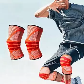 1 пара спортивных наколенников компрессионные для разгрузки суставов бег фитнес эластичные бинты наколенники баскетбол волейбол XL