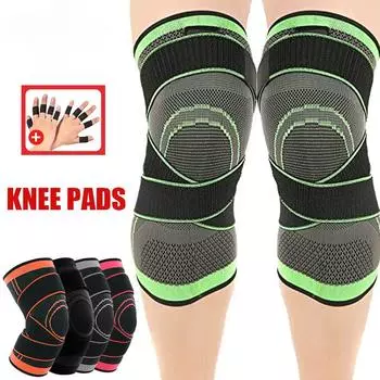 1 пара спортивных мужских компрессионных наколенников, эластичные поддерживающие накладки наколенники, оборудование для фитнеса, волейбола, баскетбола, велоспорта, приседаний S