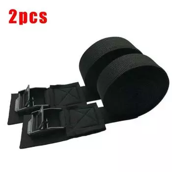 1 Pair Straps 9.8 Ft Car Roof Rack Kayak Cam Lashing Tie 300cm X 2.5cm Black