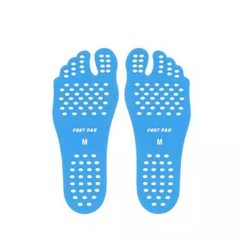 1 Pair Summer Disposable Beach Invisible Non-slip Insoles for Feet Invisible Shoe Stickers Anti-cut Stickers Heat-proof and Waterproof S (32-35) 21cm небесно-голубой