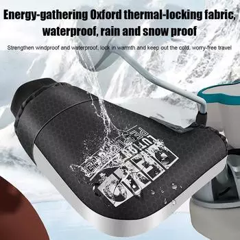 1 пара зимних мотоциклетных снего- и водонепроницаемых теплых рулей для езды на открытом воздухе со светоотражающими полосками, утолщенные перчатки с бархатной подкладкой