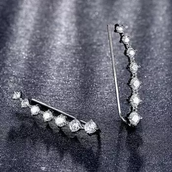 1 пара женских ушей-альпинистов со стразами, инкрустация ушей, элегантные шпильки