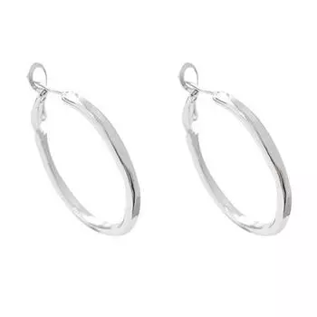1 Pair Women Earrings Irregular Round Design Lightweight Shiny Circle Earrings Versatile Fashion Accessories серебряный